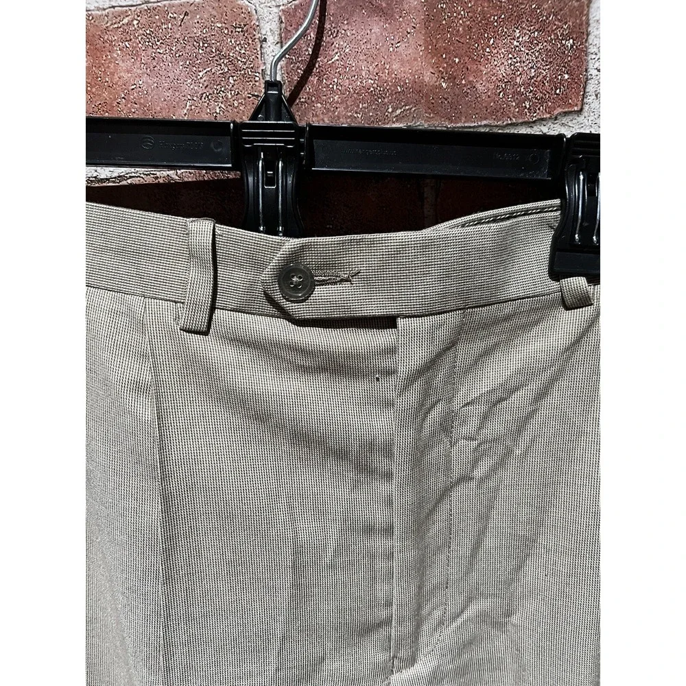 Polo Ralph Lauren Mens Dress Slack Pants Modern Fit Size‎ 34x34 Grey/Tan Cuffed